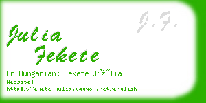 julia fekete business card